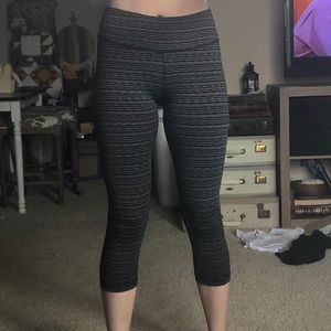 Black with White Detail Leggings